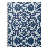 Blaues portugiesisches Azulejos-Muster Notizblock (Vorderseite)