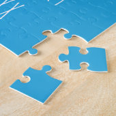 Blaues portugiesisches romantisches Herz Puzzle (Seite)