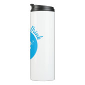 Blaues portugiesisches romantisches Herz Thermosbecher (Nach rechts gedreht)