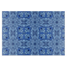 Blaues portugiesisches Tile-Glas-Zuschnitt
