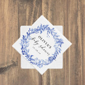 Blaues Porzellan Blumenbücher Papier Napkins Serviette