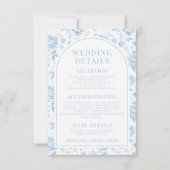 Blaues Porzellan Chinoiserie Blumenzwiebelgeschich Einladung (Vorderseite)