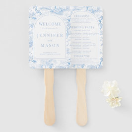 Blaues Porzellan Chinoiserie Blumenzwiebelprogramm Fächer