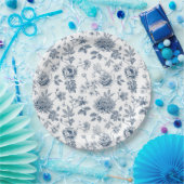 Blaues Porzellan Pappteller (Party)