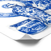 Blaues Porzellan Poster (Ecke)
