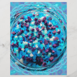 Blaues Potpourri-Scrapbook-Papier, 2-seitig bedruc