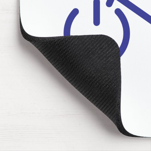 Blaues Power-Fahrrad Mousepad (Ecke)