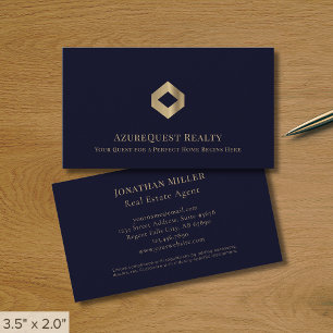 Blaues Professionelles Luxus-Logo Visitenkarte