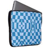 Blaues Prüfmuster Laptopschutzhülle (Vorne Rechts)