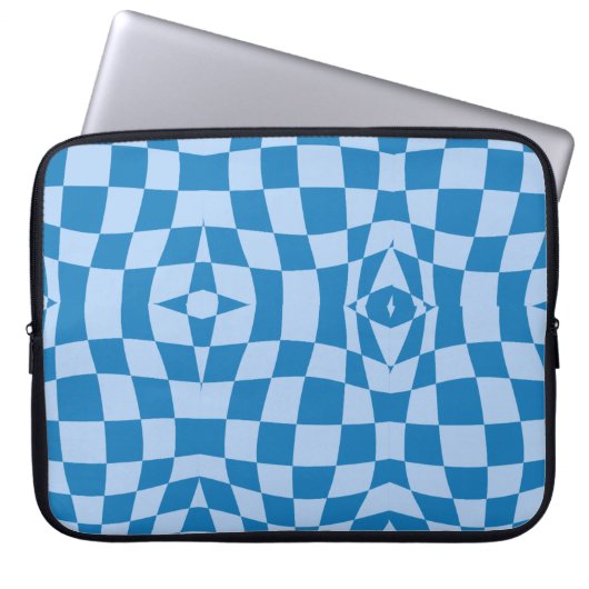 Blaues Prüfmuster Laptopschutzhülle (Vorderseite)