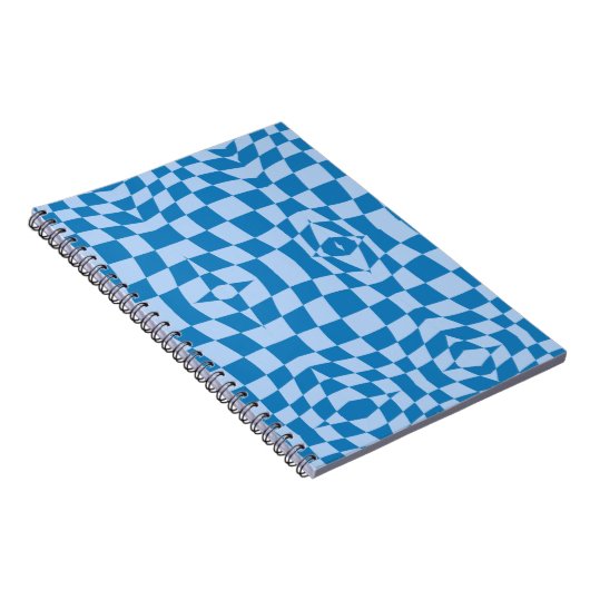 Blaues Prüfmuster Notizblock (Rechte Seite)