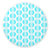 Blaues Punkte-Design Keramikknauf (Vorderseite)