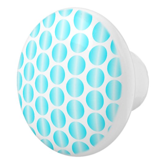 Blaues Punkte-Design Keramikknauf (Rechts)