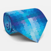 Blaues Puzzlespiel-Muster-Autismus-Bewusstsein Krawatte (Gerollt)