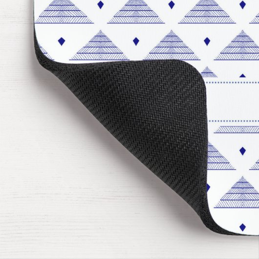 Blaues Pyramidenmuster Mousepad (Ecke)