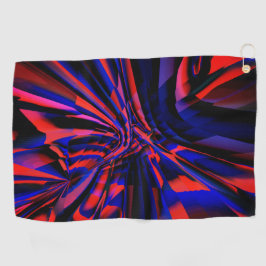 Blaues Quadrat-Design, ausgerichtet auf gekröntes  Golfhandtuch