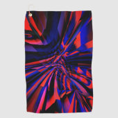 Blaues Quadrat-Design, ausgerichtet auf gekröntes  Golfhandtuch (Vorderseite)