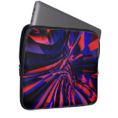 Blaues Quadrat-Design, ausgerichtet auf gekröntes  Laptopschutzhülle (Vorne Rechts)