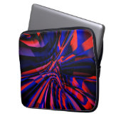 Blaues Quadrat-Design, ausgerichtet auf gekröntes  Laptopschutzhülle (Vorderseite Links)