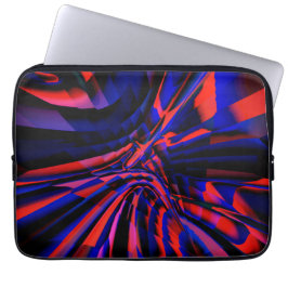 Blaues Quadrat-Design, ausgerichtet auf gekröntes  Laptopschutzhülle