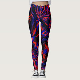 Blaues Quadrat-Design, ausgerichtet auf gekröntes  Leggings