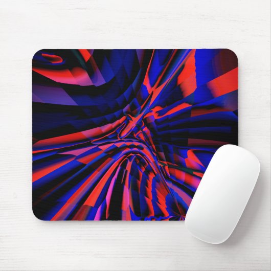 Blaues Quadrat-Design, ausgerichtet auf gekröntes Mousepad (Mit Mouse)