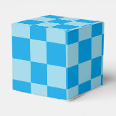 Blaues Quadrat Geschenkschachtel (Rückseite)