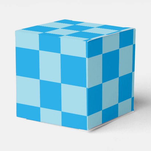 Blaues Quadrat Geschenkschachtel (Rückseite)