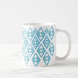blaues Quadrat Kaffeetasse
