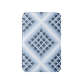 Blaues Quadrat-Lochmuster Badematte (Vorderseite Vertikal)