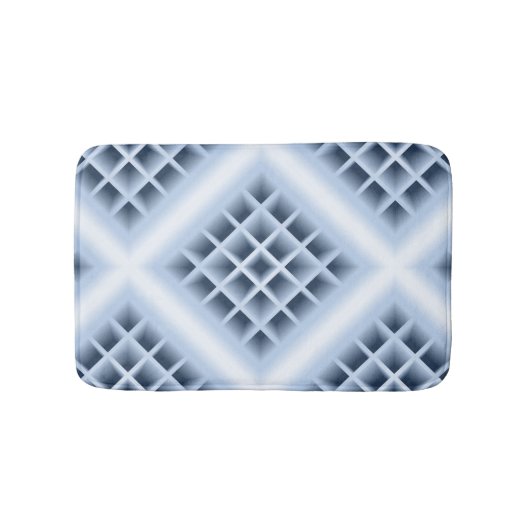 Blaues Quadrat-Lochmuster Badematte (Vorderseite)