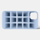 Blaues Quadrat-Lochmuster Case-Mate iPhone Hülle (Rückseite (Horizontal))