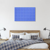 Blaues quadratisches Muster Leinwanddruck (Insitu (Schlafzimmer))