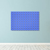 Blaues quadratisches Muster Leinwanddruck (Insitu (Holzboden))