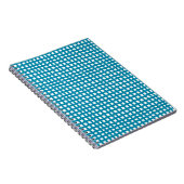 Blaues Quadratmaschengitter Notizblock (Rechte Seite)