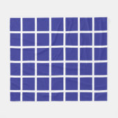 blaues Quadratmuster mit weißen Rändern Fleecedecke (Vorderseite (Horizontal))