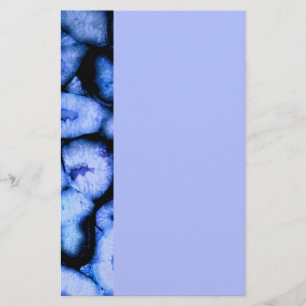 Blaues Quarz Agate, blaue Geoden, abstraktes Muste Briefpapier