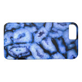 Blaues Quarz Agate, blaue Geoden, abstraktes Muste Case-Mate iPhone Hülle (Rückseite (Horizontal))