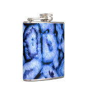 Blaues Quarz Agate, blaue Geoden, abstraktes Muste Flachmann (Rechts)