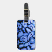 Blaues Quarz Agate, blaue Geoden, abstraktes Muste Gepäckanhänger (Vorderseite vertikal)