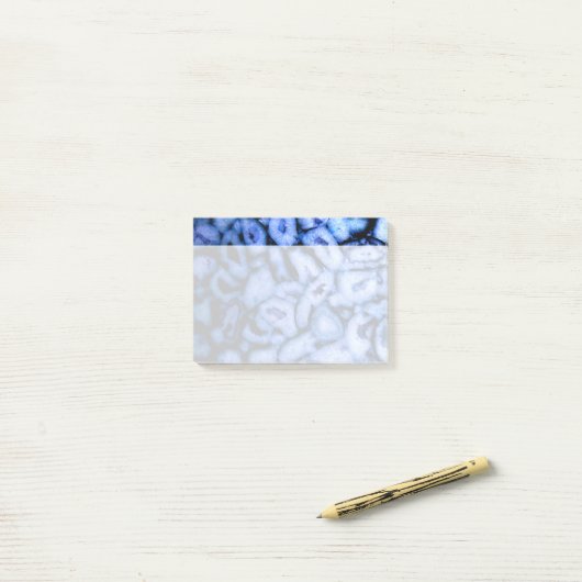 Blaues Quarz Agate, blaue Geoden, abstraktes Muste Post-it Klebezettel (Auf Schreibtisch)