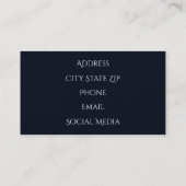 Blaues Quarz Agate, blaue Geoden, abstraktes Muste Visitenkarte (Rückseite)