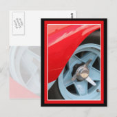 Blaues Rad und Nachbildung Postkarte (Vorne/Hinten)