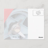 Blaues Rad und Nachbildung Postkarte (Rückseite)