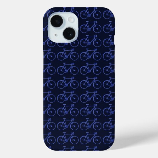 Blaues Radmuster Case-Mate iPhone Hülle (Rückseite)