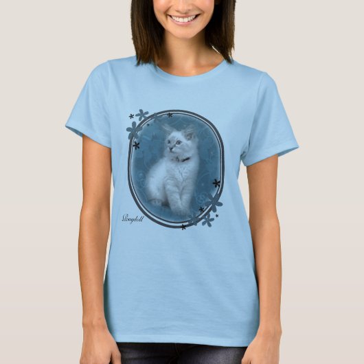 blaues ragdoll Kätzchent-shirt T-Shirt (Vorderseite)