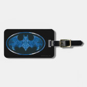 Blaues Rauchbattsymbol Gepäckanhänger (Vorderseite horizontal)