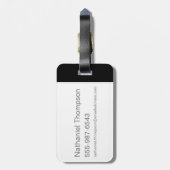 Blaues Rauchbattsymbol Gepäckanhänger (Rückseite vertikal)