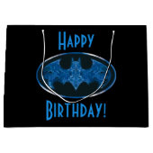 Blaues Rauchbattsymbol Große Geschenktüte (Vorderseite)