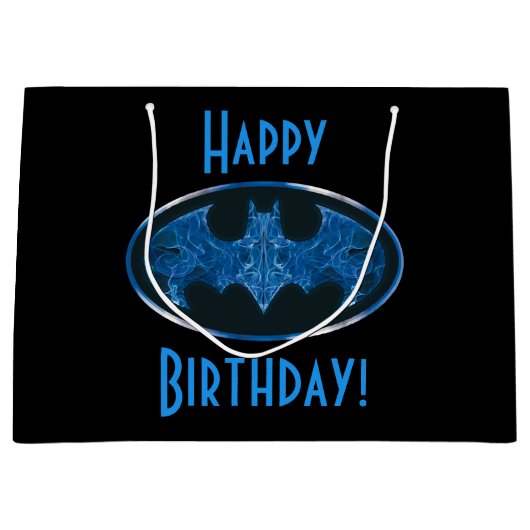 Blaues Rauchbattsymbol Große Geschenktüte (Vorderseite)